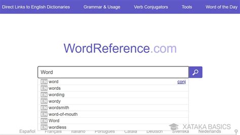 wordreference español definición.